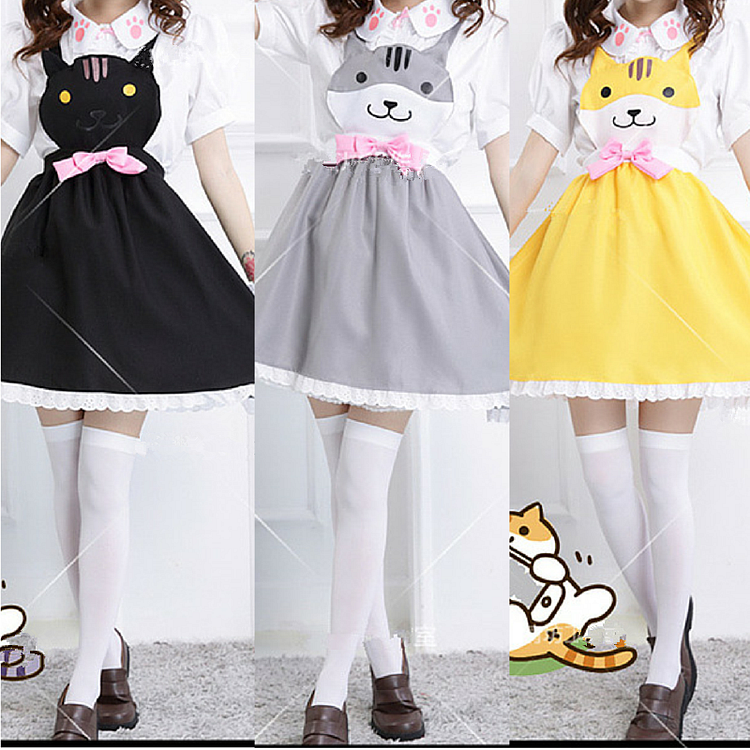 Grey/Yellow/Black Cutie Kitty Dress SP154458