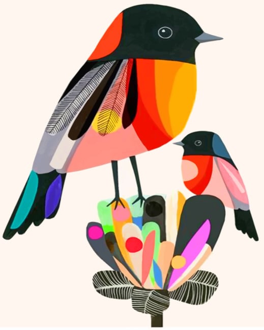 

Colorful Birds – Paint By Numbers - 40*50CM, 501 Original