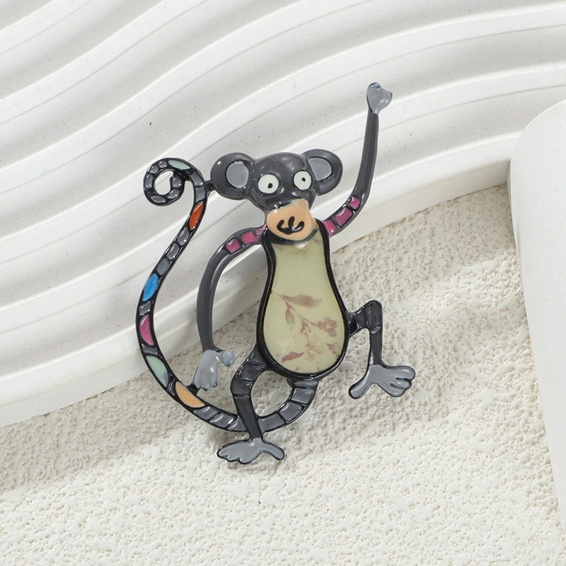 Cute Pin Cartoon Cat Alloy Enamel Unisex Brooches