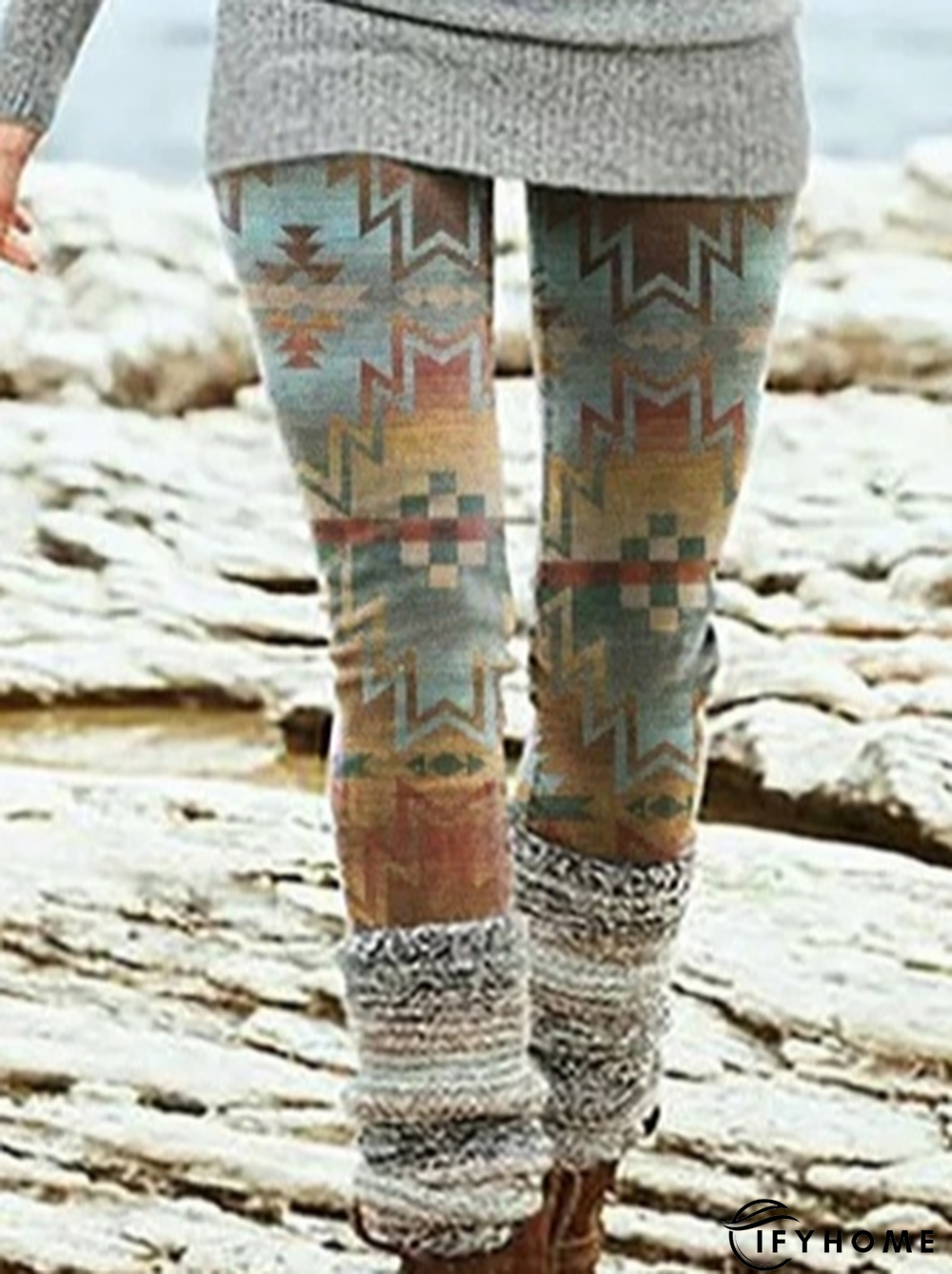 Elastic Band Tight Vintage Leggings | IFYHOME