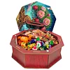 5D DIY Diamond Art Painting Snack Storage Box with Lid Wood Container (Flower)