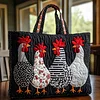 Funky Chicken Quilted Tote Bag GFTOHD7933🔥All items are shipped in a default size of 15x14 inches.