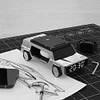 Creative Car Shape Design Multifunctional Cool Clock Desktop Stand Wireless Fast Charging