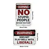 2PCS Warning Signs - Metal Tin Signs(8*12Inch/12*16Inch)
