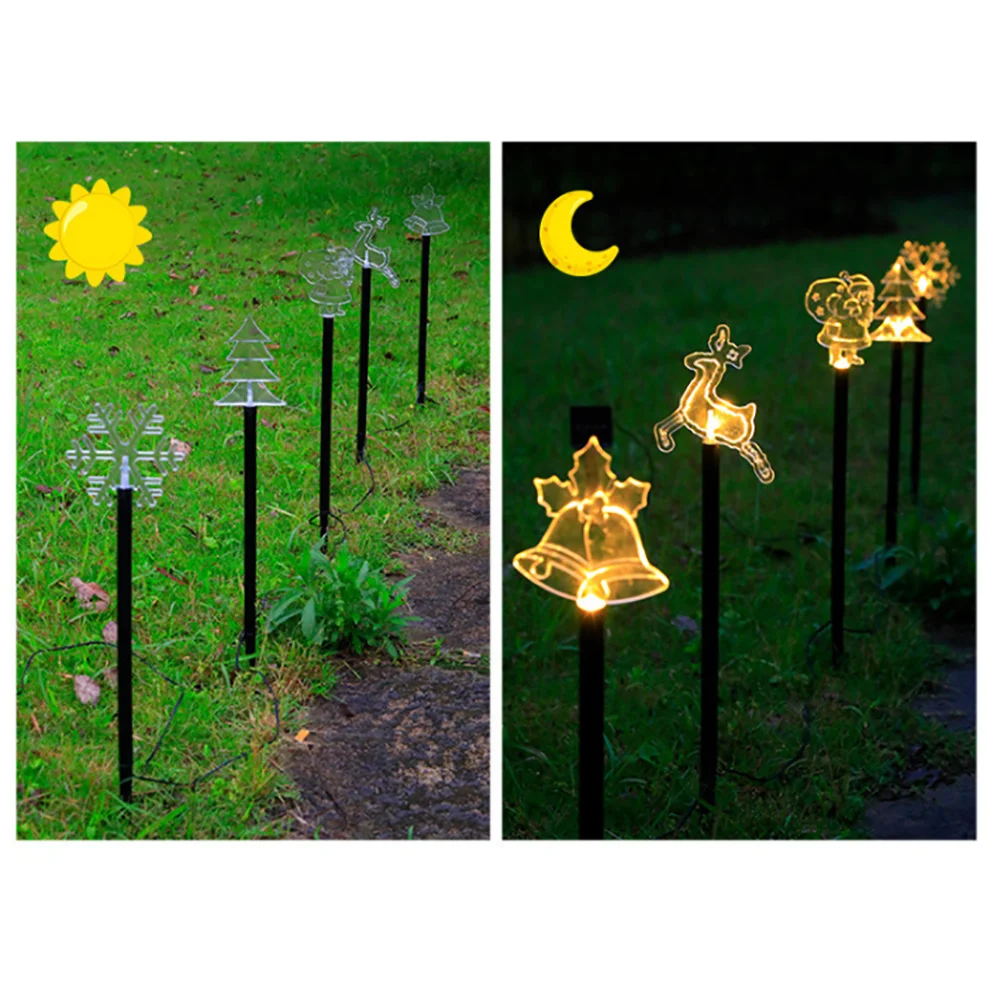 Christmas three-dimensional pattern LED outdoor solar ground insert garden decoration