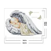 (Big Size)[Brand]Little Angel Birth Certificate - 11CT Counted Cross Stitch - 62*44cm
