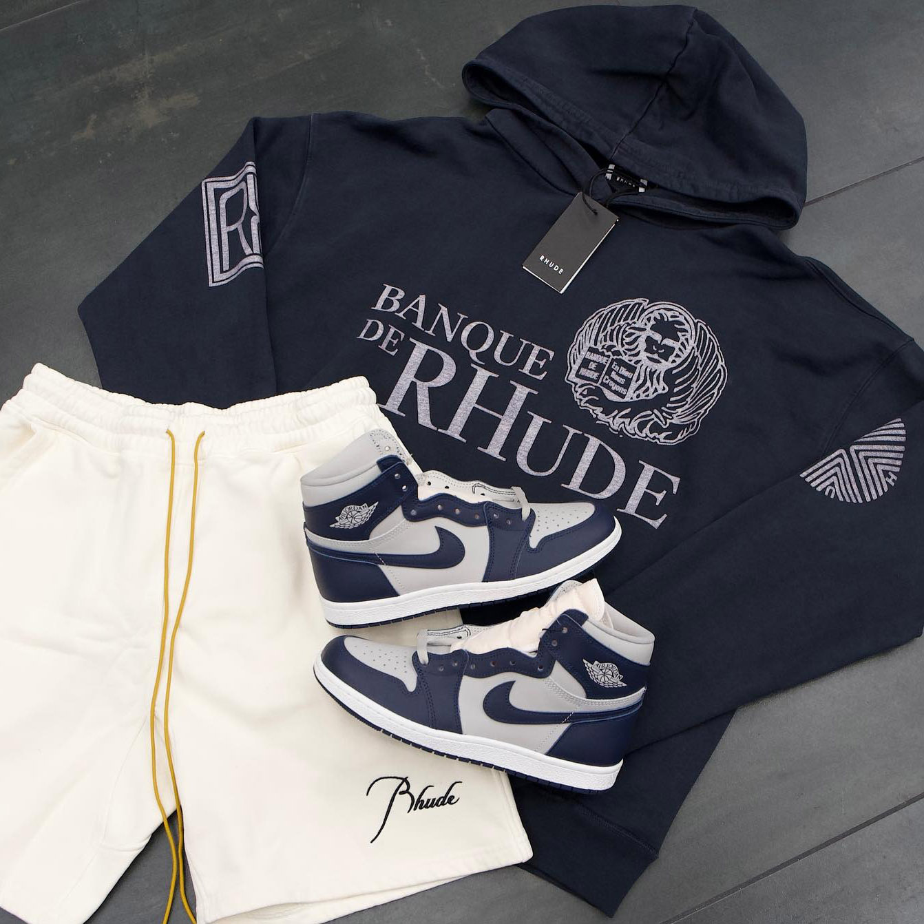 Rhude Egyptian Pharaoh Cotton Long Sleeve Hoodie