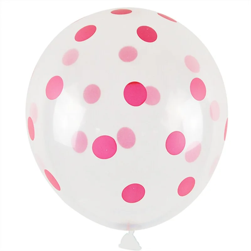 10pcs 12inch Latex Transparent Balloons Polka Dot Colored Wedding Birthday Party Balloons Decoration Globos Air Balls Baloons