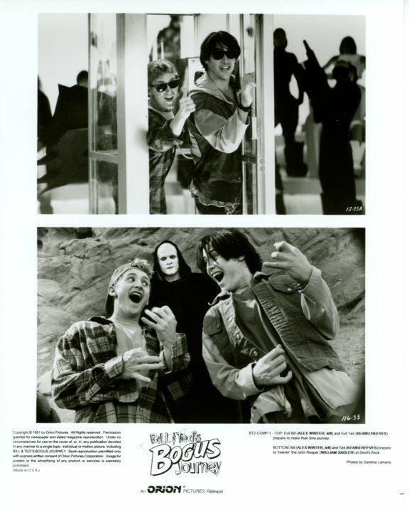 Alex Winter Keanu Reeves Bill and Ted's Bogus Journey Original Press 8X10 Photo Poster painting