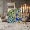 Framed Diamond Painting - Special Shaped - Peacock (25x25cm)