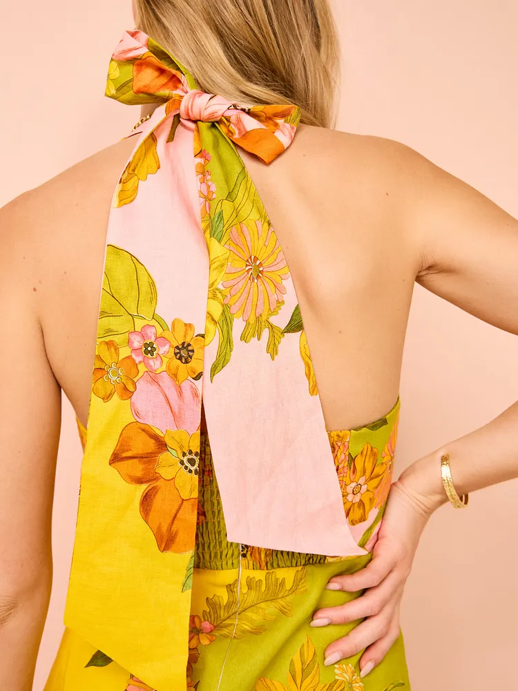 Alemais Silas Halter Mini Dress in Multi Alemais Silas Halter Mini Dress in Multi