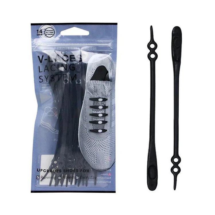 New Double-hole Adjustable No Tie Shoelaces,14 Pcs | 168DEAL