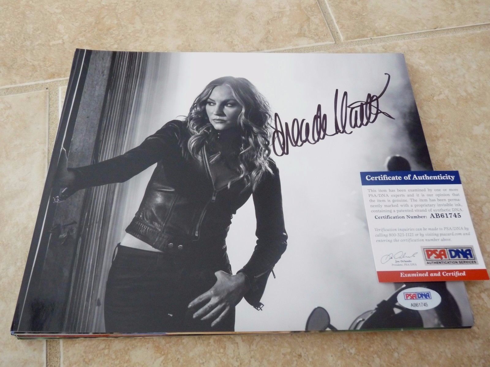 Drea De Matteo SOA SIGNED 8x10 Photo Poster painting FULL SIGNATURE AUTOGRAPHED PSA Certified