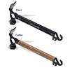 Camping Tent Staple Hammer Aluminum Alloy Hammer for Hiking Gardening (Black)