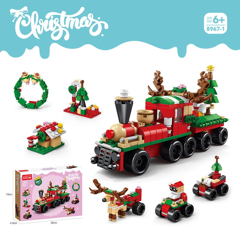 Compatible With Small Particles Christmas Building Blocks Suit Children Assembled Christmas Tree Toys Santa Claus