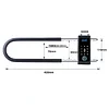 Smart fingerprint password double-opening glass door lock, U-shaped lock, sliding door long lock, shop lock type, outdoor U-shaped lock