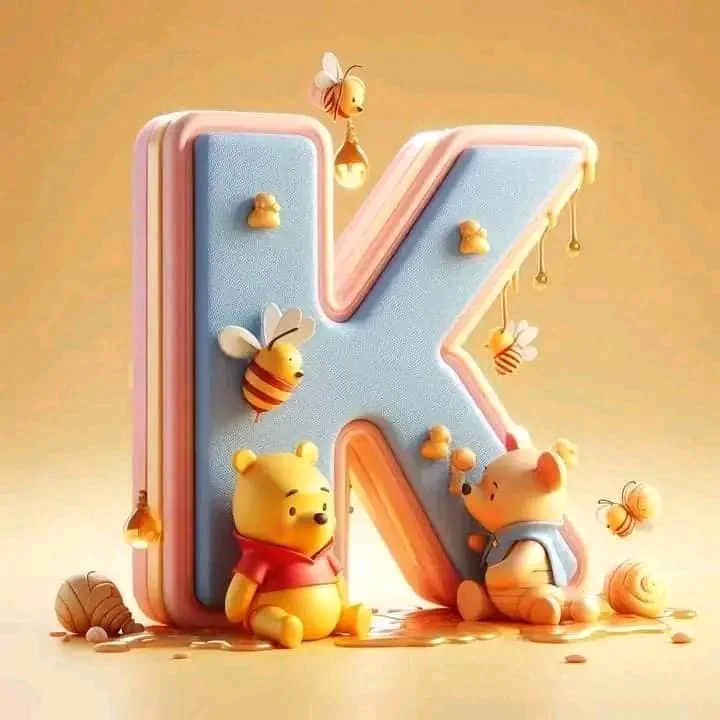 Diamond Painting - Full Round Drill - Pooh&Alphabet(Canvas|40*40cm)