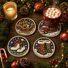 4pcs Acrylic DIY Pearl Painting Coaster Kit - Christmas