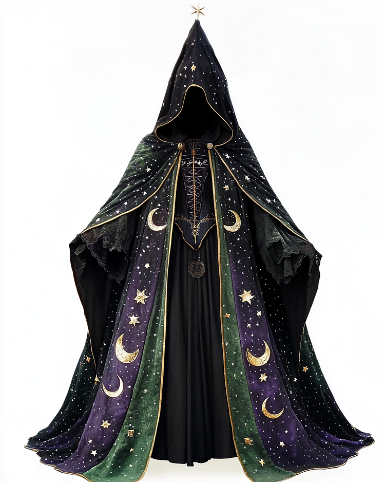 Maple leaf long wizard cape 