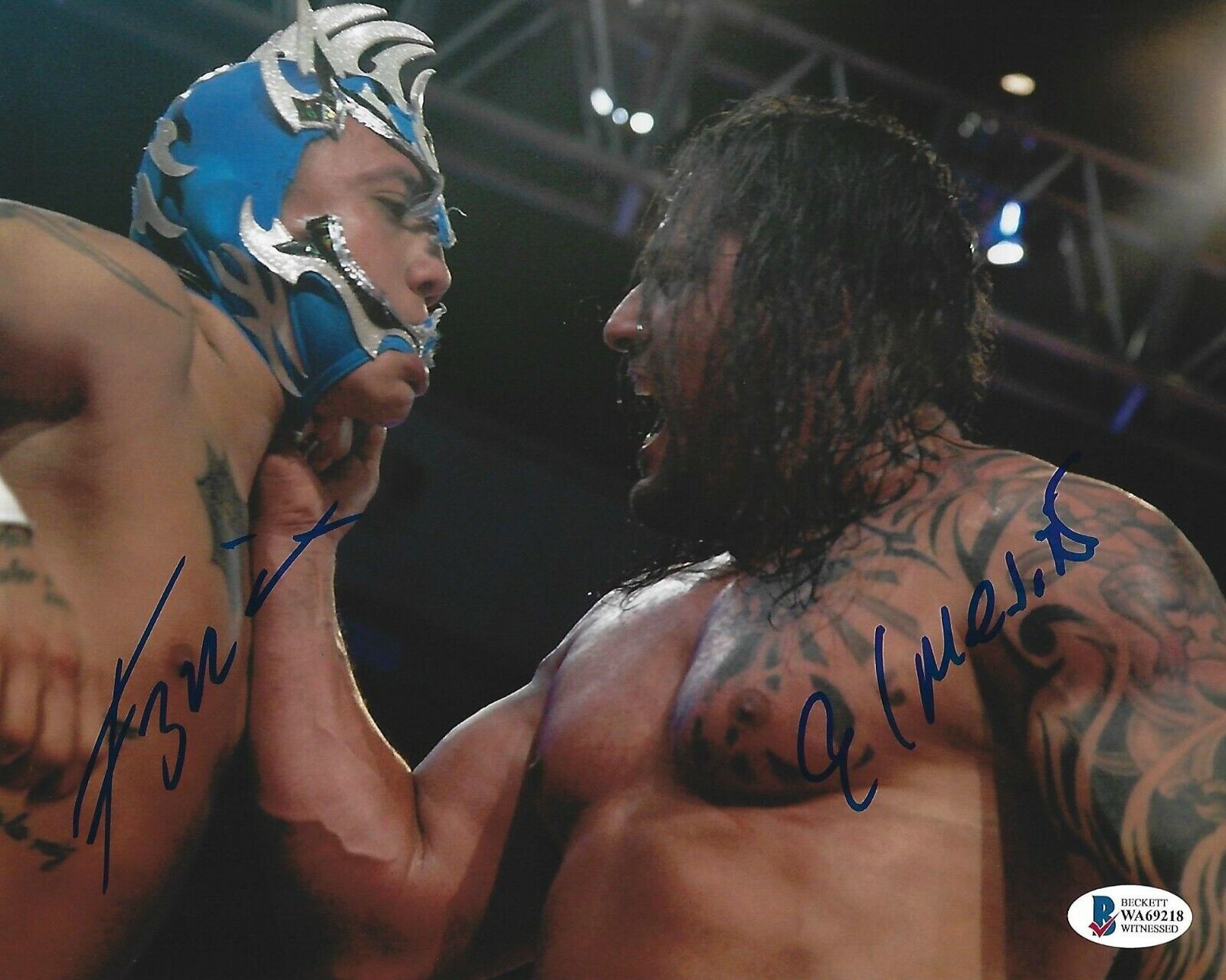 El Mesias & Rey Fenix Signed 8x10 Photo Poster painting BAS COA AAA Lucha Libre AEW Autograph