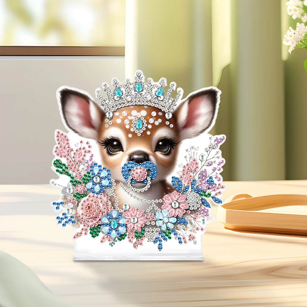 Animal Special Shaped Colorful Cartoon Desktop Diamond Art Kits (Baby Deer)