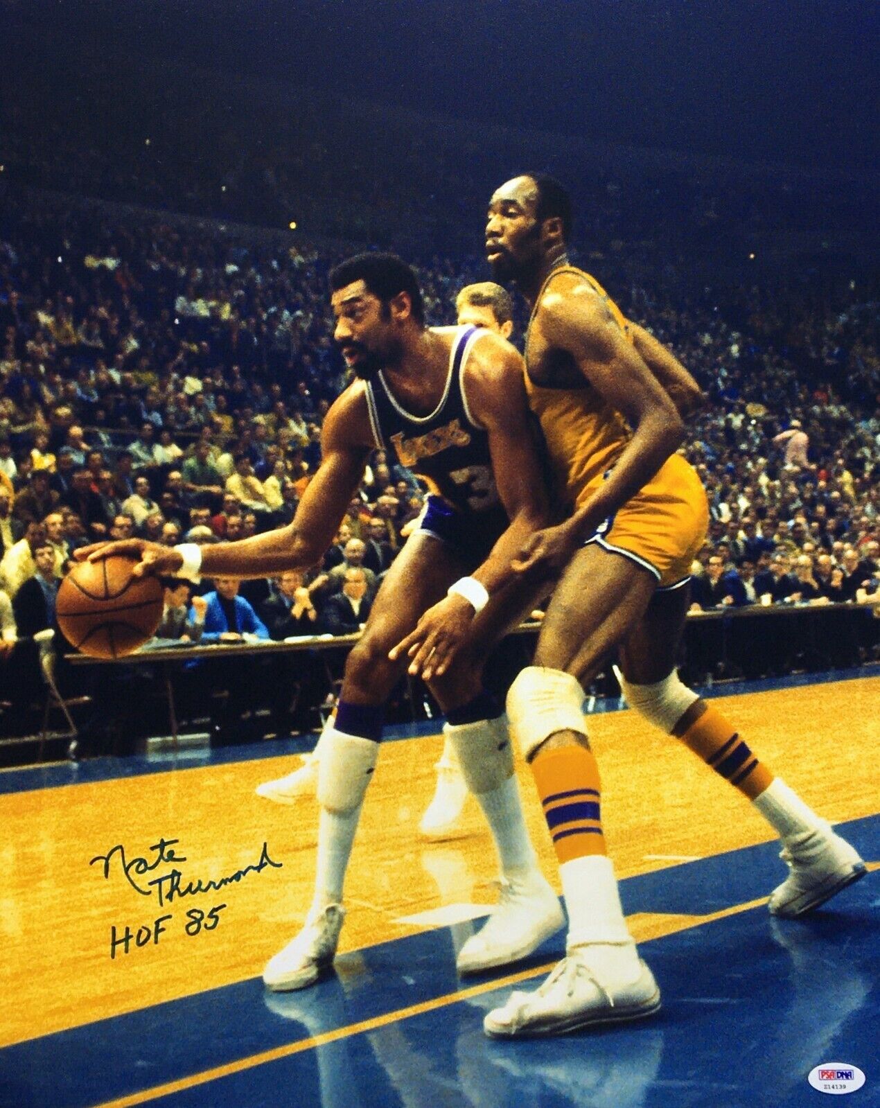 Nate Thurmond Signed San Francisco Warriors 16x20 Photo Poster painting HOF 85