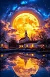 Luxury AB Velvet Diamond Painting Kit - Rural Scenery