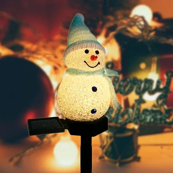 Waterproof solar snowman lamp