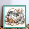 Sleeping Cat-11CT Stamped Cross Stitch 40*40cm/15.75*15.75in