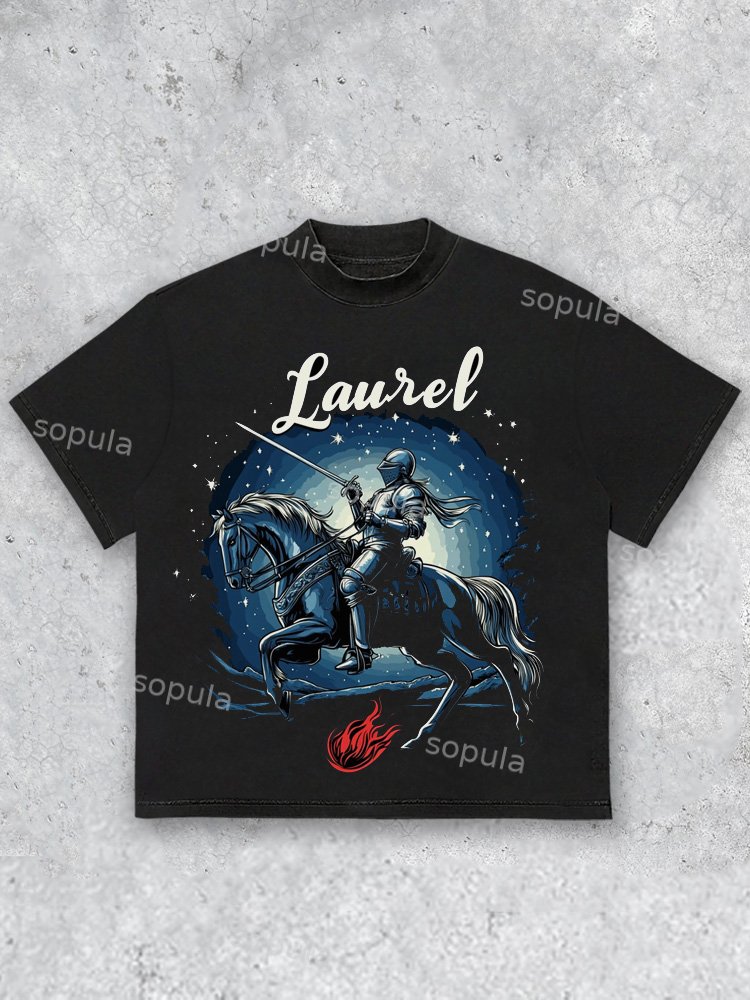 Moonlight Knight Pure Cotton Short Sleeved T-shirt - SOPULA