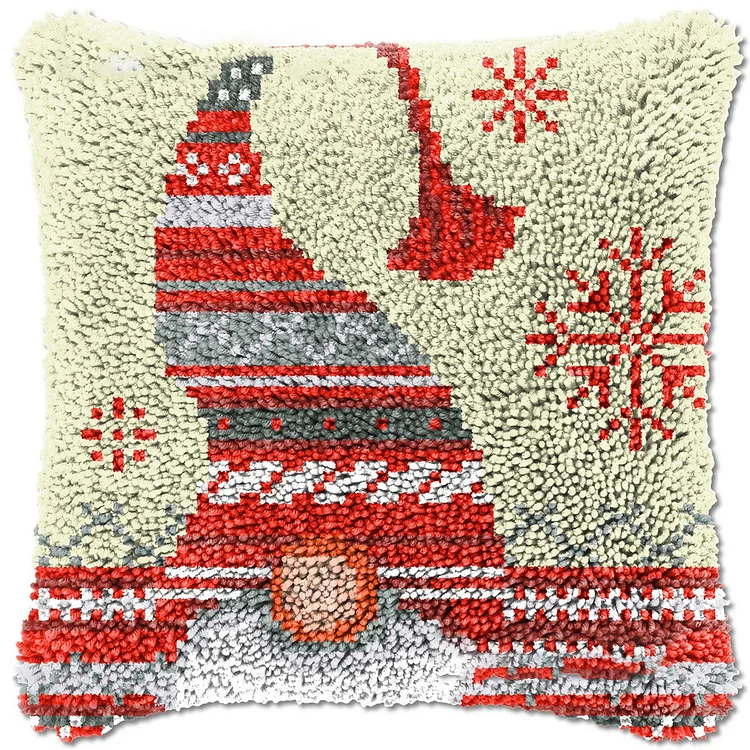 Christmas Latch Hook Pillow Kits for Adults Kids Beginner Handmade Crochet  Yarn Kits Embroidery Cushion Hook