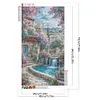 Paysage de cabine-perceuse ronde peinture au diamant-40 * 70cm (grande taille)