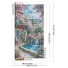 (40*70cm)Flower House - Full Round Drill Diamond Painting