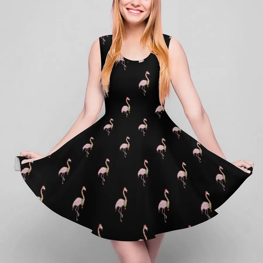 black flamingo dress Vinny Chaina Short Dress – Love The Flamingo main image 0