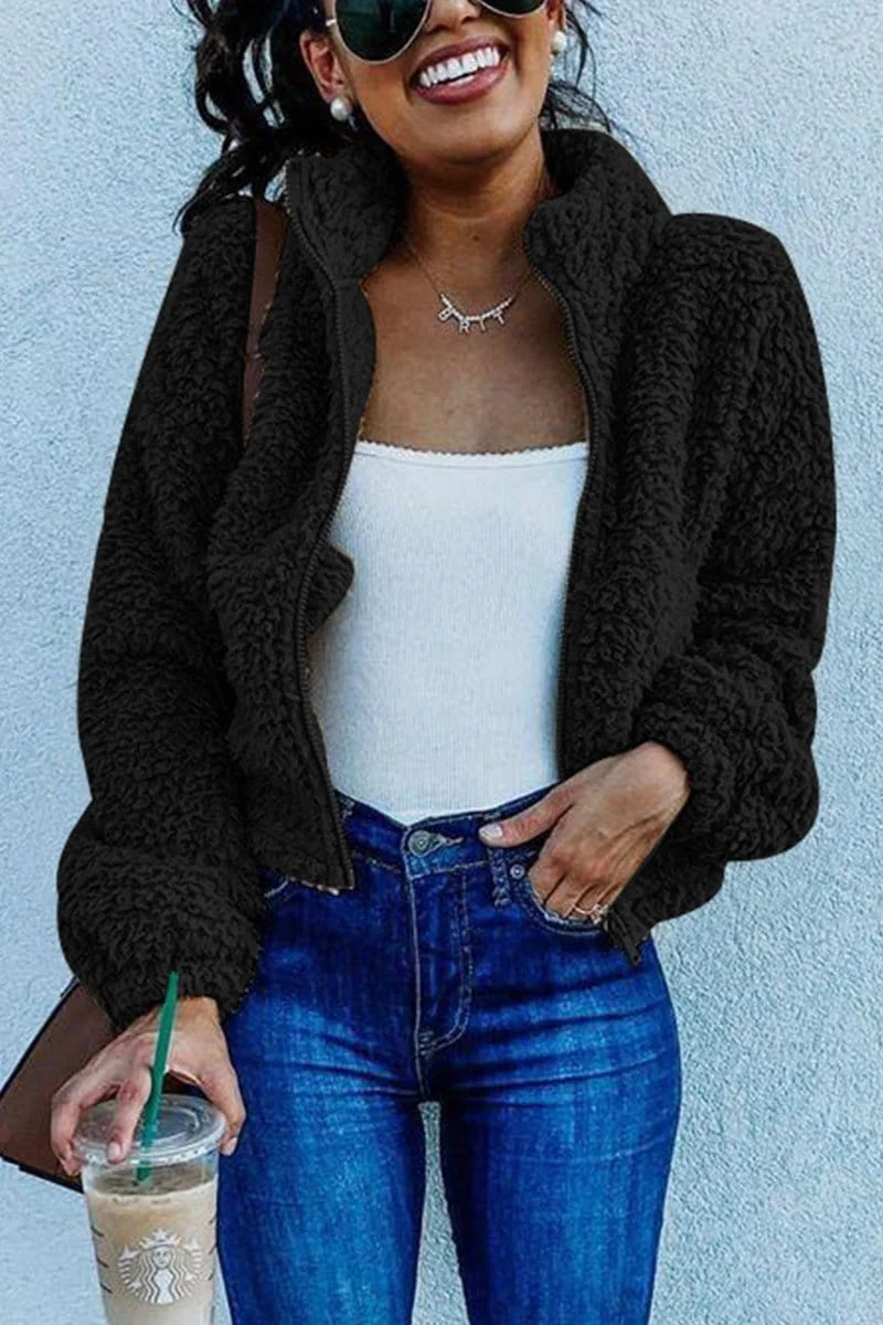 Casual Outdoor Lapel Fleece Coat