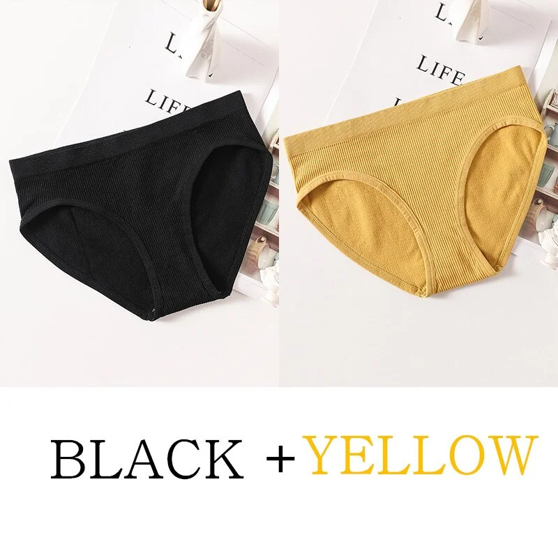 2PCS/Set Women Panties Bodyshaper Briefs Seamless Underwear Sexy Female Underpants Sexy Lingerie Ladies Comfort Cotton Panty M-L