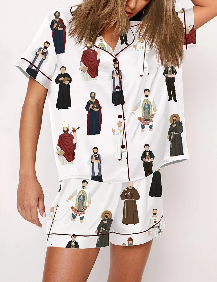 Women's Jesus God Short Sleeve Pajama Set
