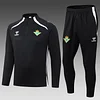 2025/2026 Real Betis Half-Pull Training Suit Black Football Shirt 1:1 Thai Quality Set