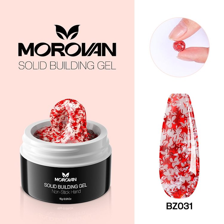 Maple Red Star Clear Solid Extension Nail Gel