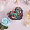 Schmetterling DIY Diamond Painting herzförmige Schmuckschatulle dekorative Aufbewahrungstasche