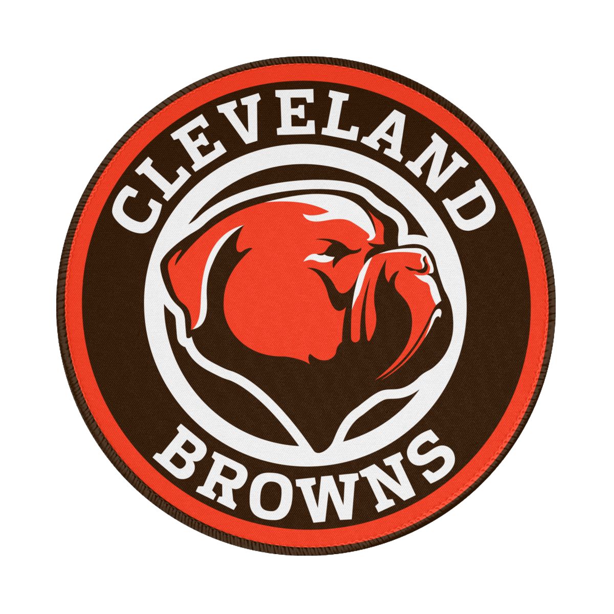 Cleveland Browns Retro Waterproof Round Mouse Pad for Wireless Mouse