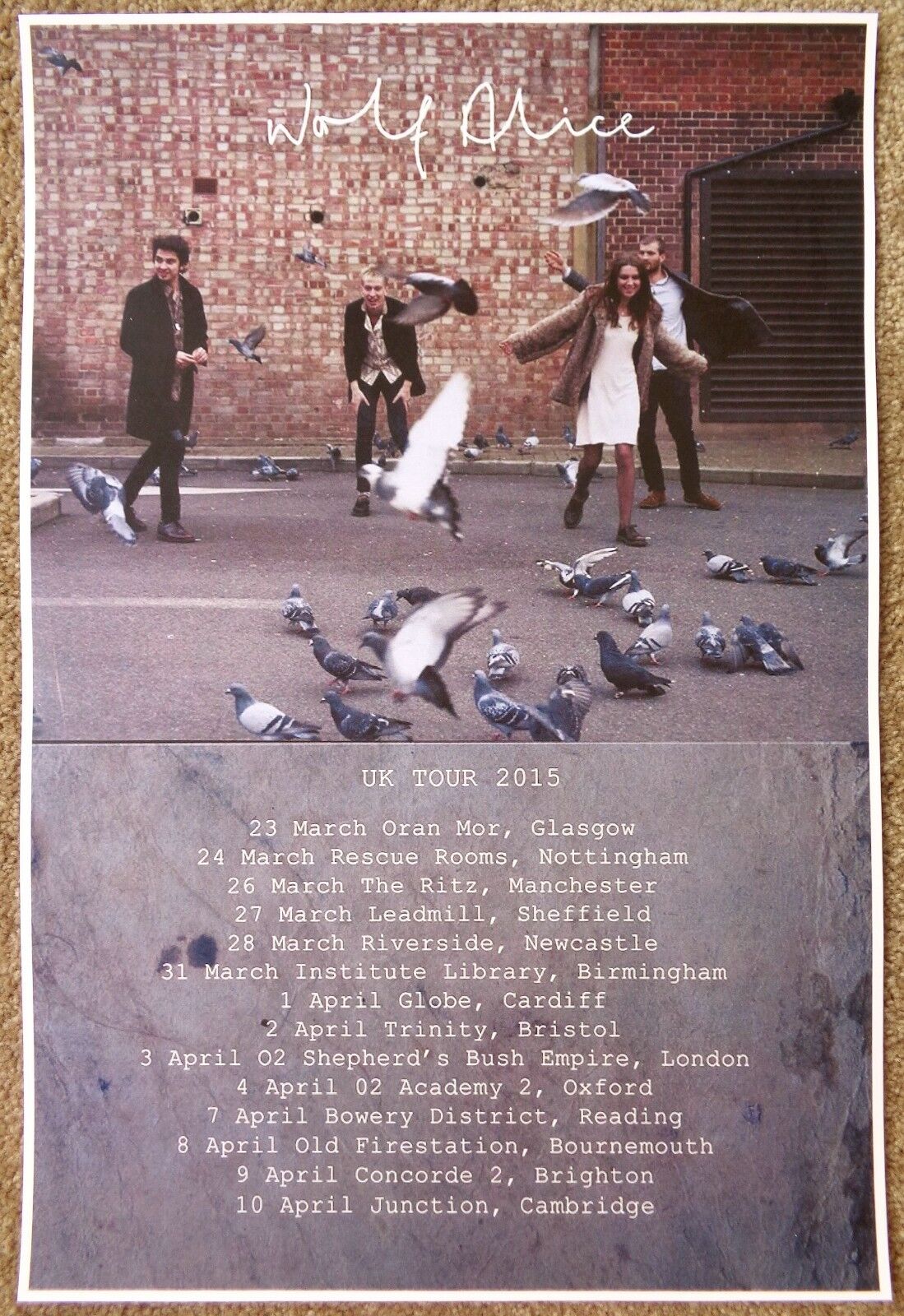 WOLF ALICE 2015 UK Tour POSTER Gig Concert