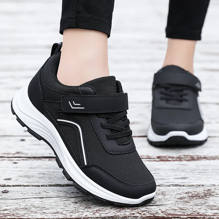 Breathable Comfortable Wide Toe Cushioned Velcro Sneakers shopify Stunahome.com