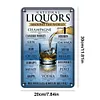 Liqueurs - Panneaux en &eacute;tain m&eacute;tallique(20*30cm/30*40cm)