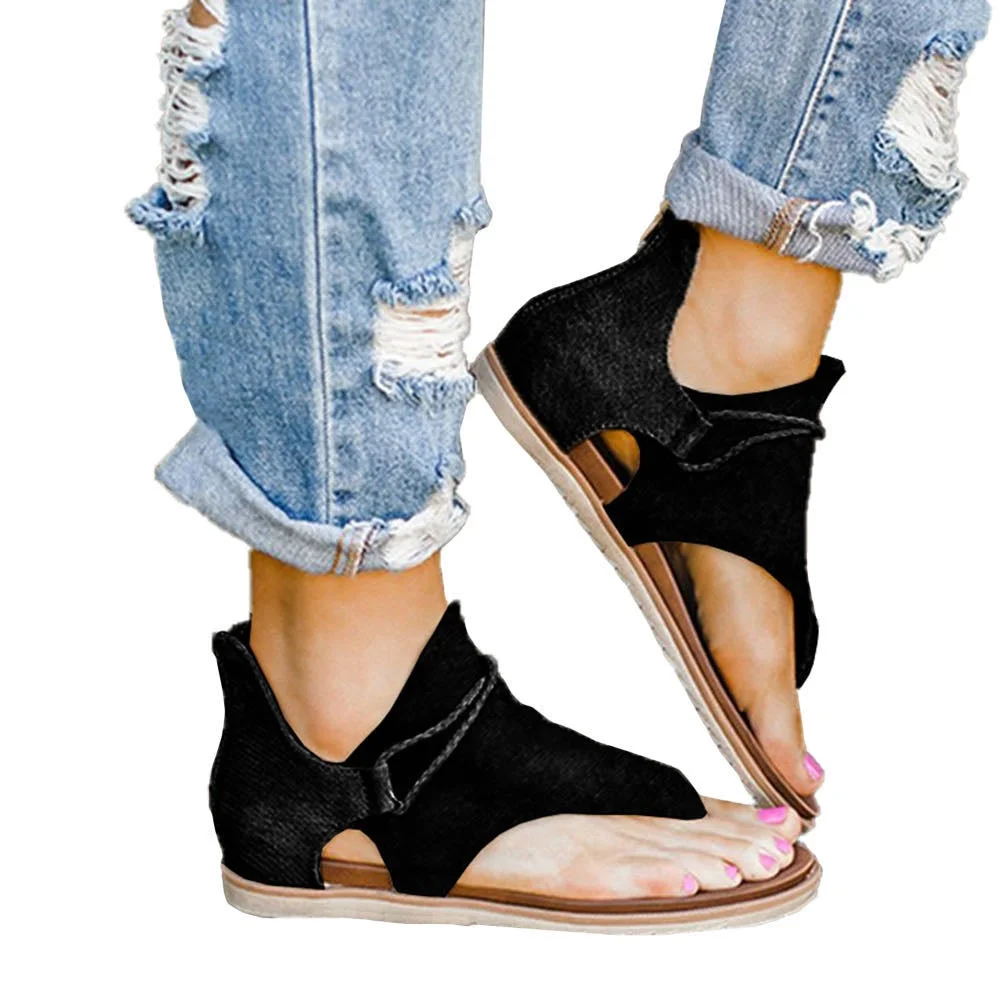 New Women Sandals Leopard Print Summer Shoes Women Large Size Andals Women Flat Sandals Womens Summer Shoes Sandals