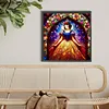 Snow White Stained Glass Full DIY 5D Round Drill Diamond Painting Kit for Adults/Beginners Home Decor Diamond Dots Paintings Picture Arts Craft 40x40cm