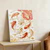 DIY Pearl Painting Lucky Fish for Home Wall Decor with Frame(30x40cm)