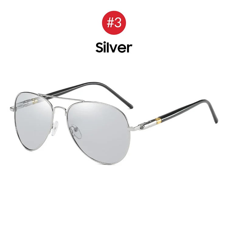 Photochromic Sunglasses Mens Aviation Polarized UV400 Day and Night Vision Driving Sun Glasses Women Goggles
