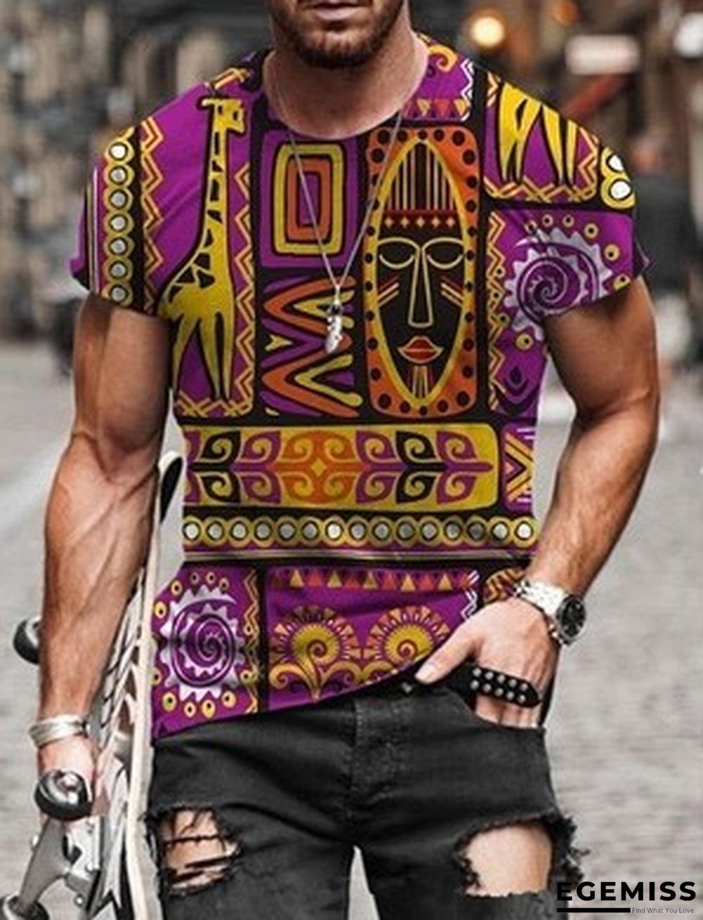 3D Personalized Printing Fashion Trend Boys Lightweight Breathable Short Sleeve T-shirt | EGEMISS