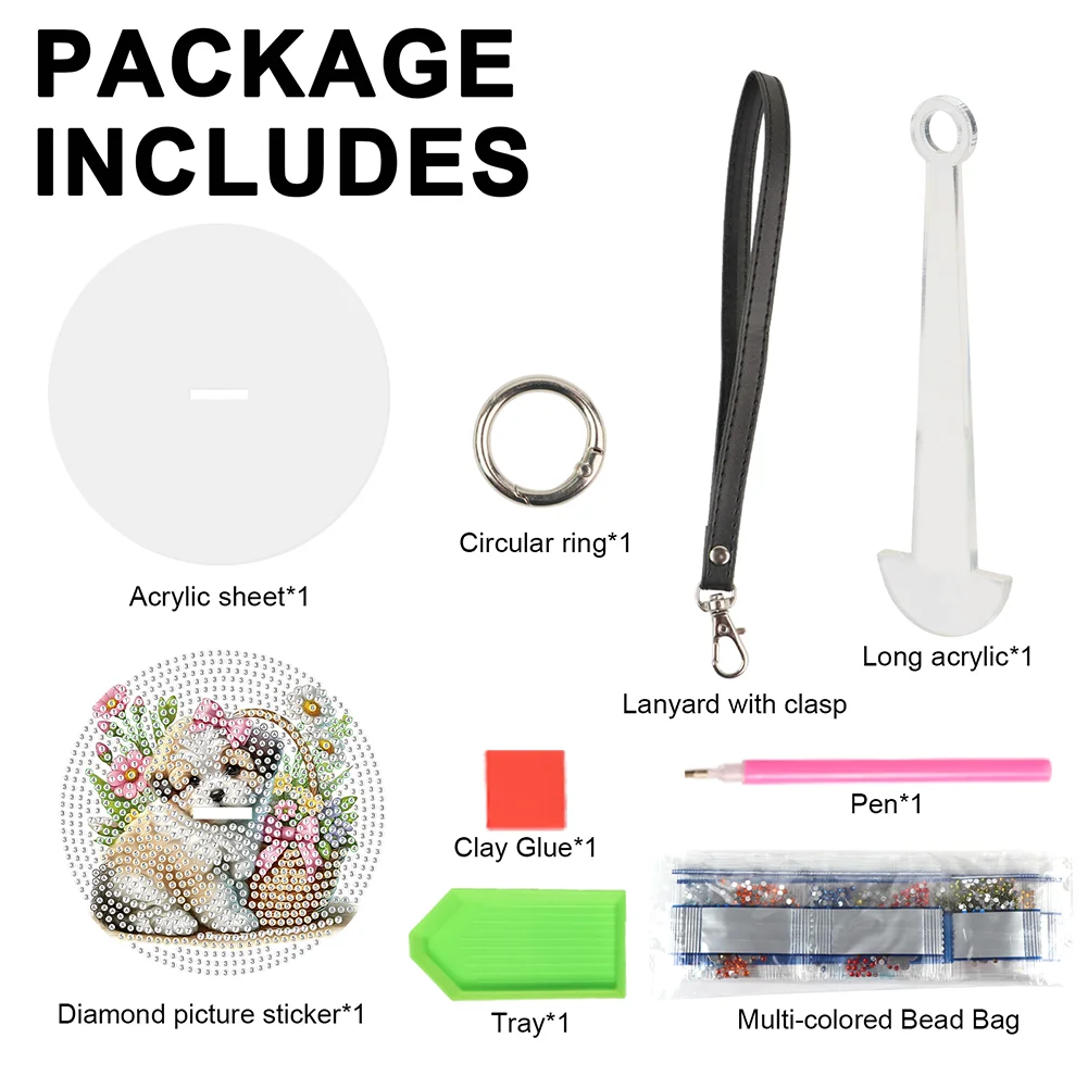 DIY 5D Diamond Painting Kit Wrist Yarn Holder Diamond Art Yarn Holder (Dog)